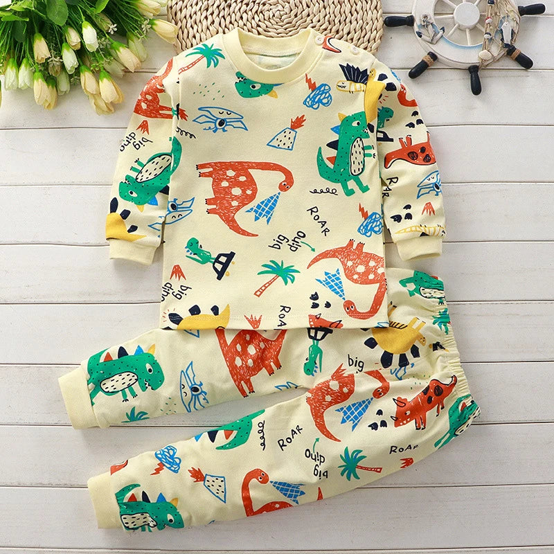 Kids Clothes Children Sets Children's Clothing Boys Girls CottonAutumn winter Clothing Pants Sleepwear Underwear Christmas Gift Good Vibrations