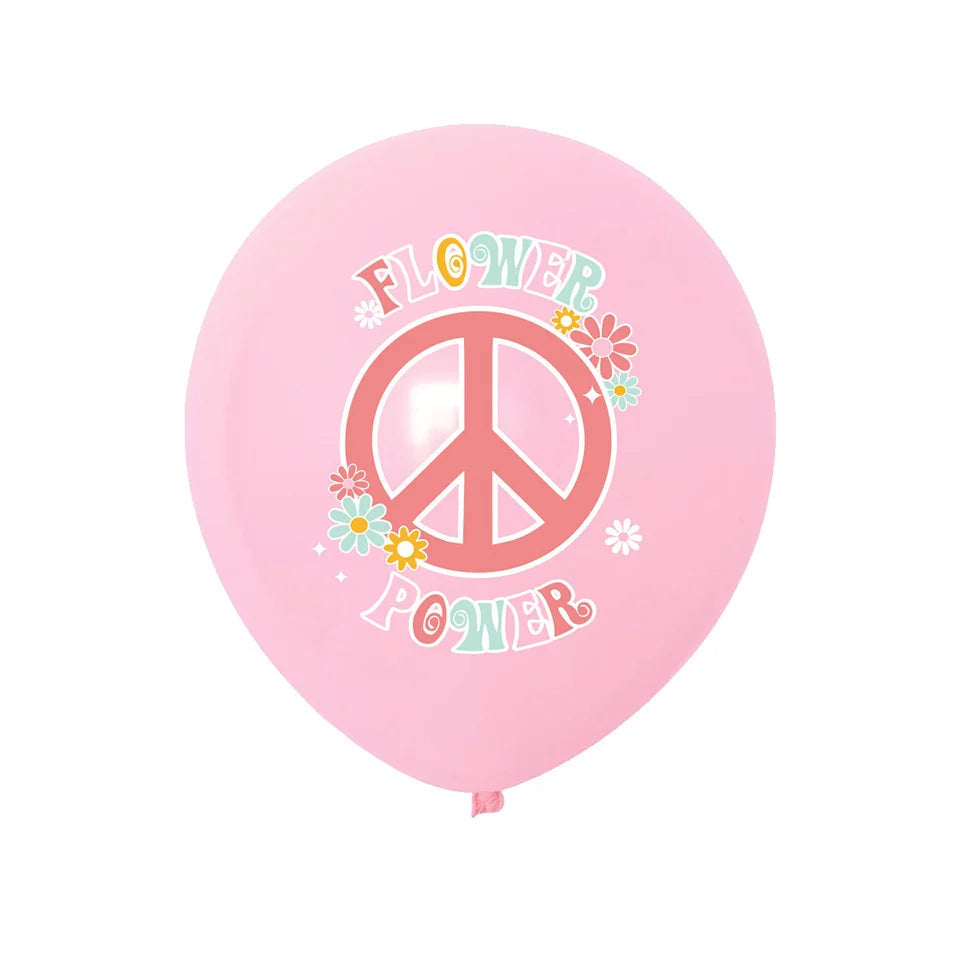 15pcs Hippie Two Groovy Bohemian Rainbow Bus Balloons For Bohemian Themed Kids Birthday Decoration Wedding Party Supplies Good Vibrations