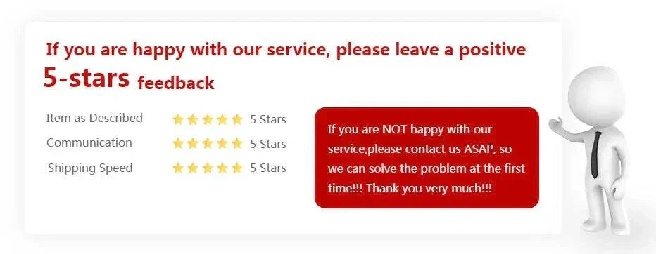 5-star customer feedback for service satisfaction.