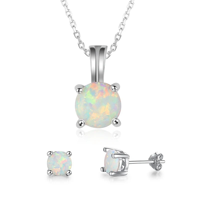 2025 Fashion Jewelry Set For Women Engagement Wedding Accessories Girl Gift Elgant Imitation Opal Necklace and Earrings Good Vibrations Adult Super Store