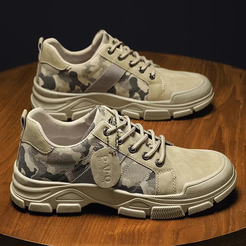 Camouflage Boots for Men Autumn Winter Platform Boots Outdoor High-top Shoes Men Ankle Boots Buty Robocze Meskie Good Vibrations