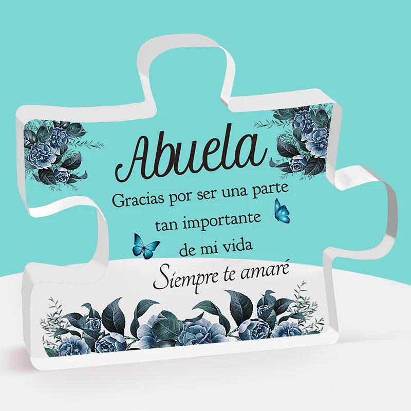 1pc, SpanishGifts For Grandma Acrylic Decorations Delicate Grandma Gifts From Grandchildren Christmas Anniversary Birthday Gifts Good Vibrations