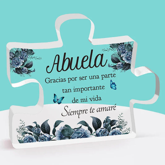 1pc, SpanishGifts For Grandma Acrylic Decorations Delicate Grandma Gifts From Grandchildren Christmas Anniversary Birthday Gifts Good Vibrations