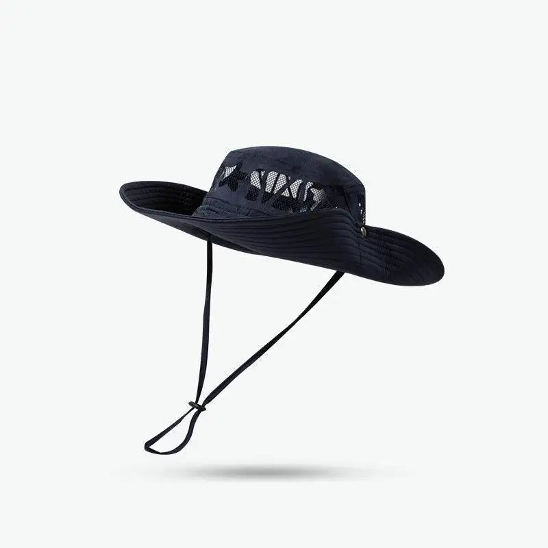 Summer Hats For Men Women Unisex Cowboy Hat Big Brim Fishing Hat Outdoor Fisherman Cap Sunscreen Mountaineering Hiking Sun Hat Good Vibrations