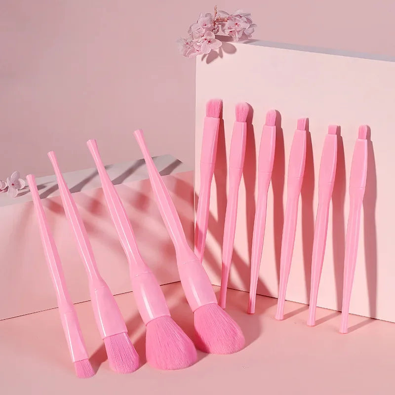 10 pcs Candy Color Makeup Brushes Set 2021 New Powder Foundation Eyebrow Eyeshadow Blush Make Up Tools Kit Foundation Brush Set Good Vibrations