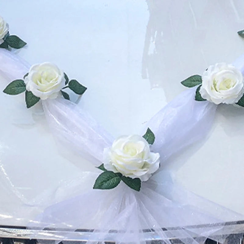 Wedding car decoration, front flower, wedding scene, wedding supplies, main wedding car decoration and decoration set, wholesale Good Vibrations