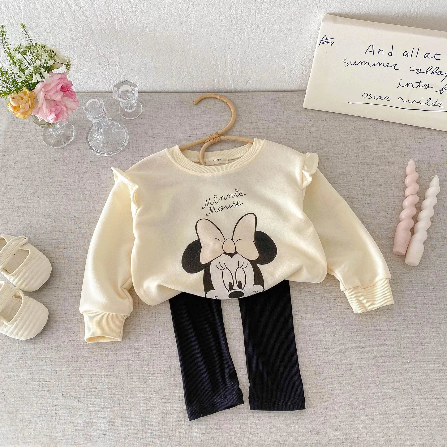 Baby Clothing Set For Children Aged 1-6 Fashion Set Children's Cartoon Girl Sports Set Top And Pants 2-piece Set Good Vibrations