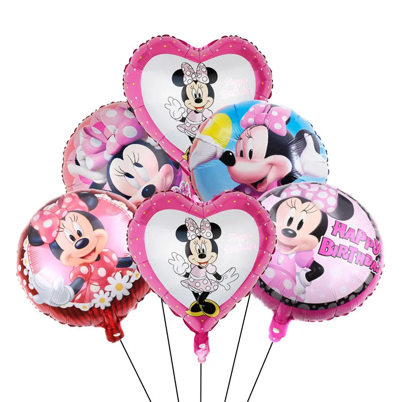 Disney Pink Minnie Mouse One Year Old Birthday Party Supplies Cup Plate Kids Girl Birthday Party Decor Disposable Tableware Set Good Vibrations