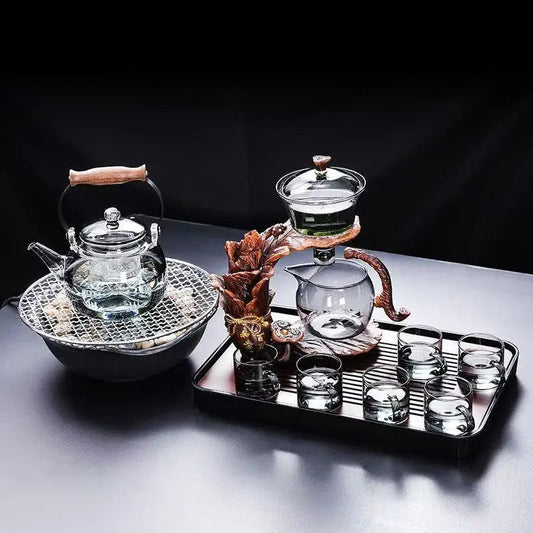 Creative Magnetic Absorption Gongfu Tea Cups Office Home Visiting Set Home Office Use Glass Tea Set Good Vibrations