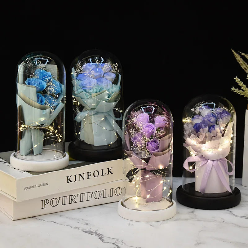 Valentine's Day Gift for Girlfriend Eternal Rose LED Light Flower Luminous Decoration Wedding Decor Creative Mother's Gifts Good Vibrations Adult Super Store