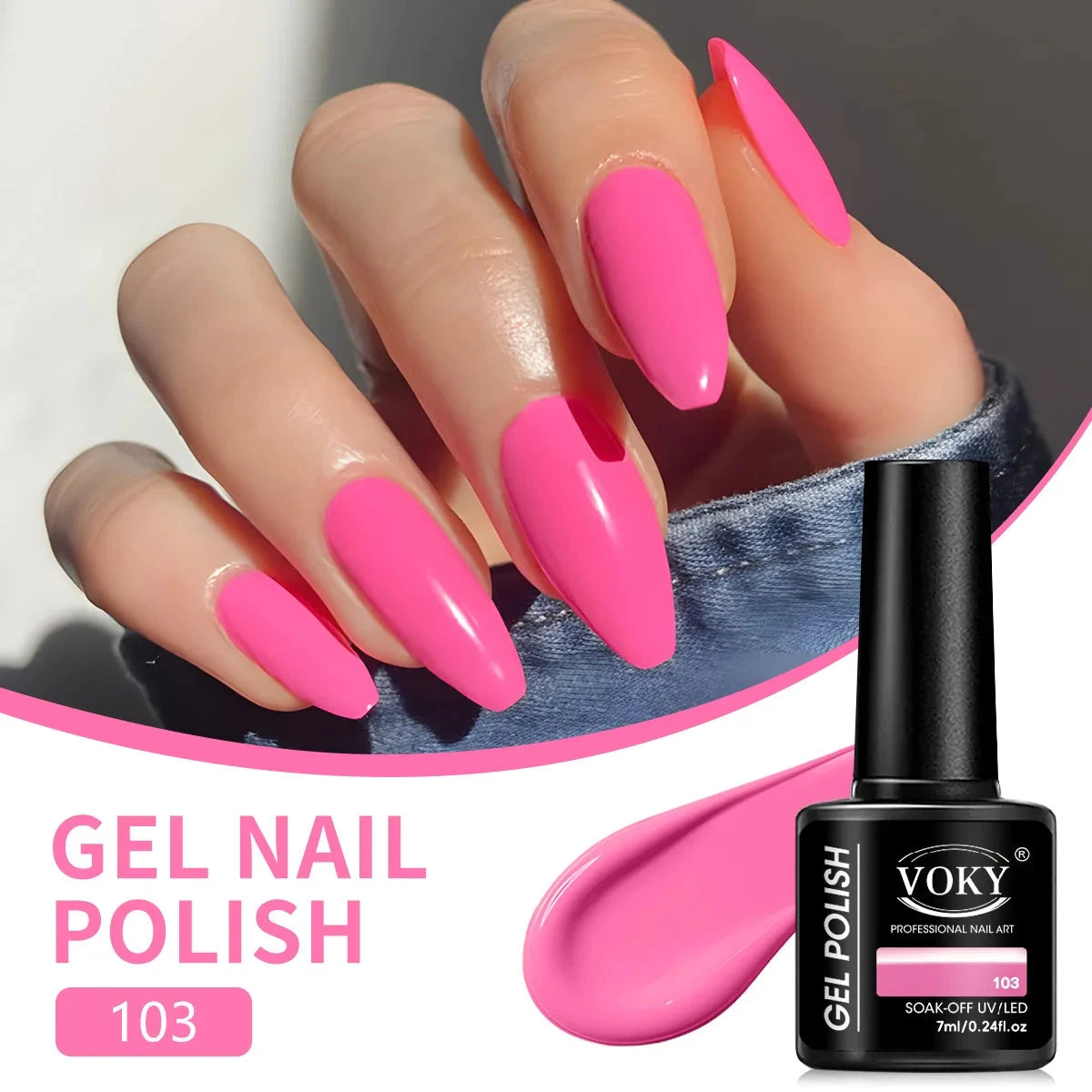 VOKY 12 PCS Gel Nail Polish - Shiny Finish - Safe Ingredients - Suitable for Nail Trimming at Home and in Beauty Salons Good Vibrations