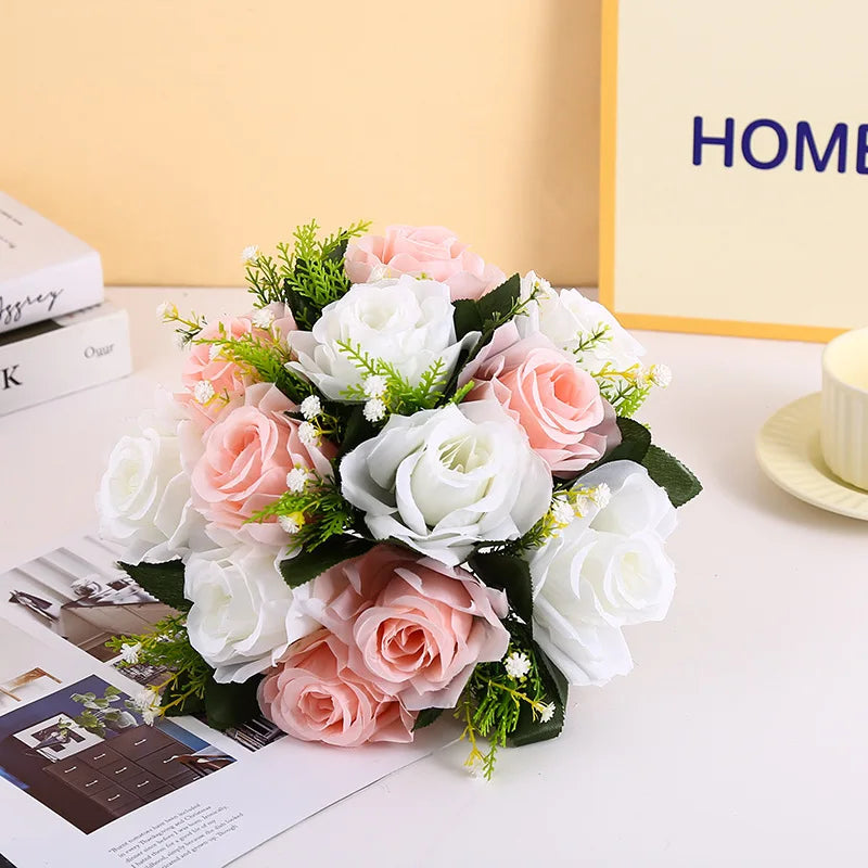 28cm Rose Artificial Flower Balls Wedding Roman Column Road Guide Decorations Birthday Party Beautiful Centerpieces Bouquet Good Vibrations