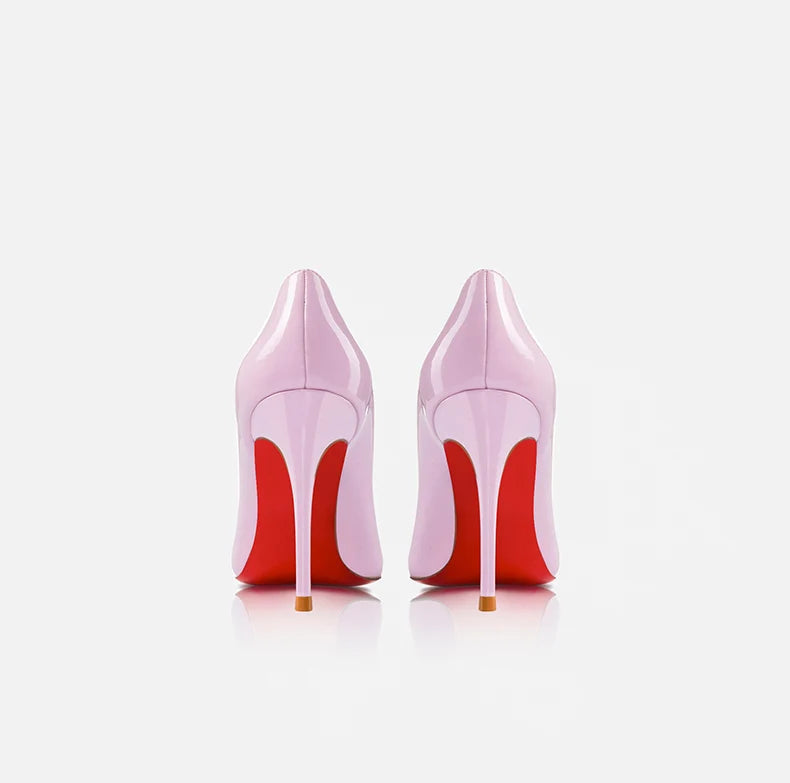 High heeled shoes for women 2024, pink slim heel, light lipstick base, sexy temperament, not tiring, single foot shoes Good Vibrations