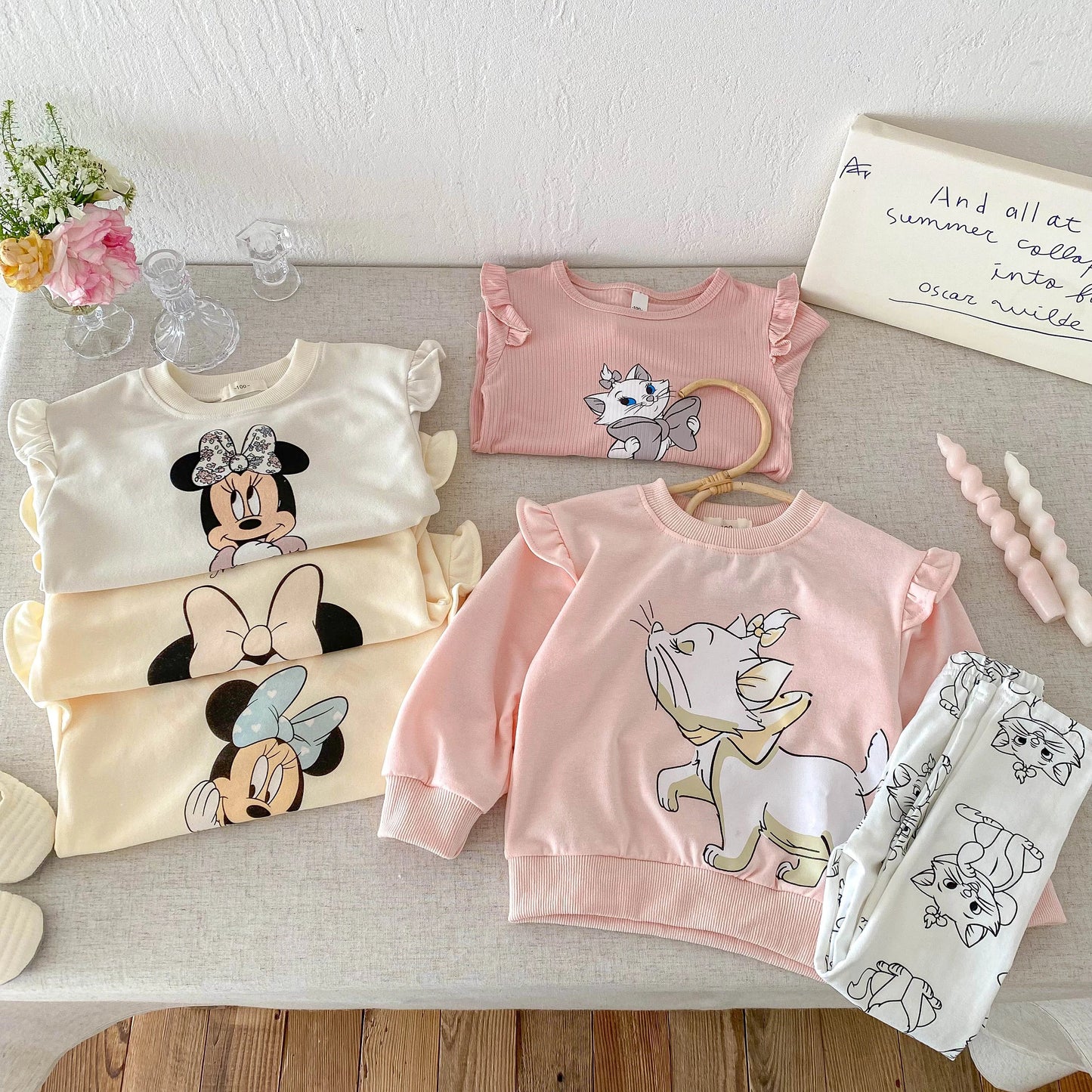 Baby Clothing Set For Children Aged 1-6 Fashion Set Children's Cartoon Girl Sports Set Top And Pants 2-piece Set Good Vibrations