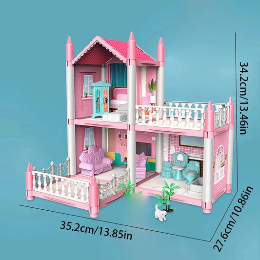 Girl's house, doll house, castle villa, girl's assembled house, home, parent-child interaction Good Vibrations