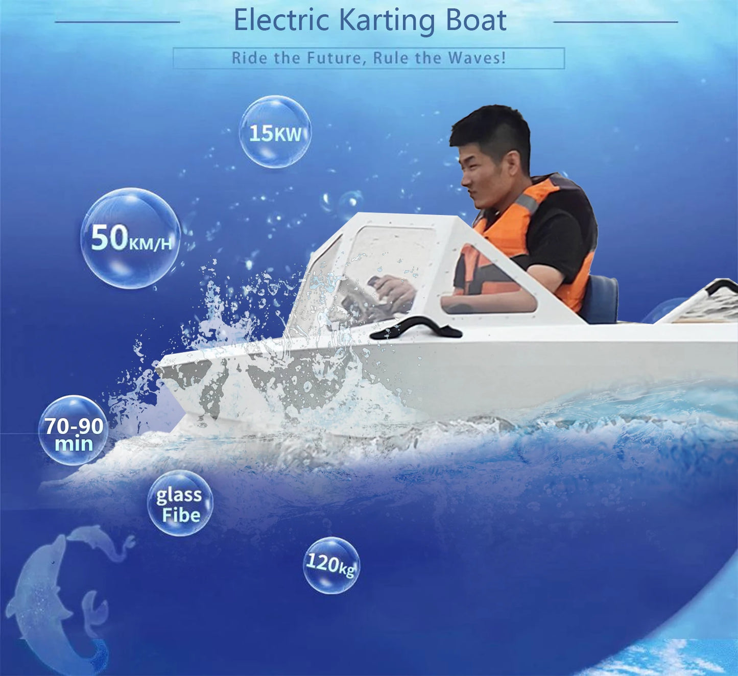 15kw Custom High-Speed Mini Jet Boat Aluminum Water Ski Jet Ski For Rowing Boats Electric Karting Boat For Water Sports Good Vibrations