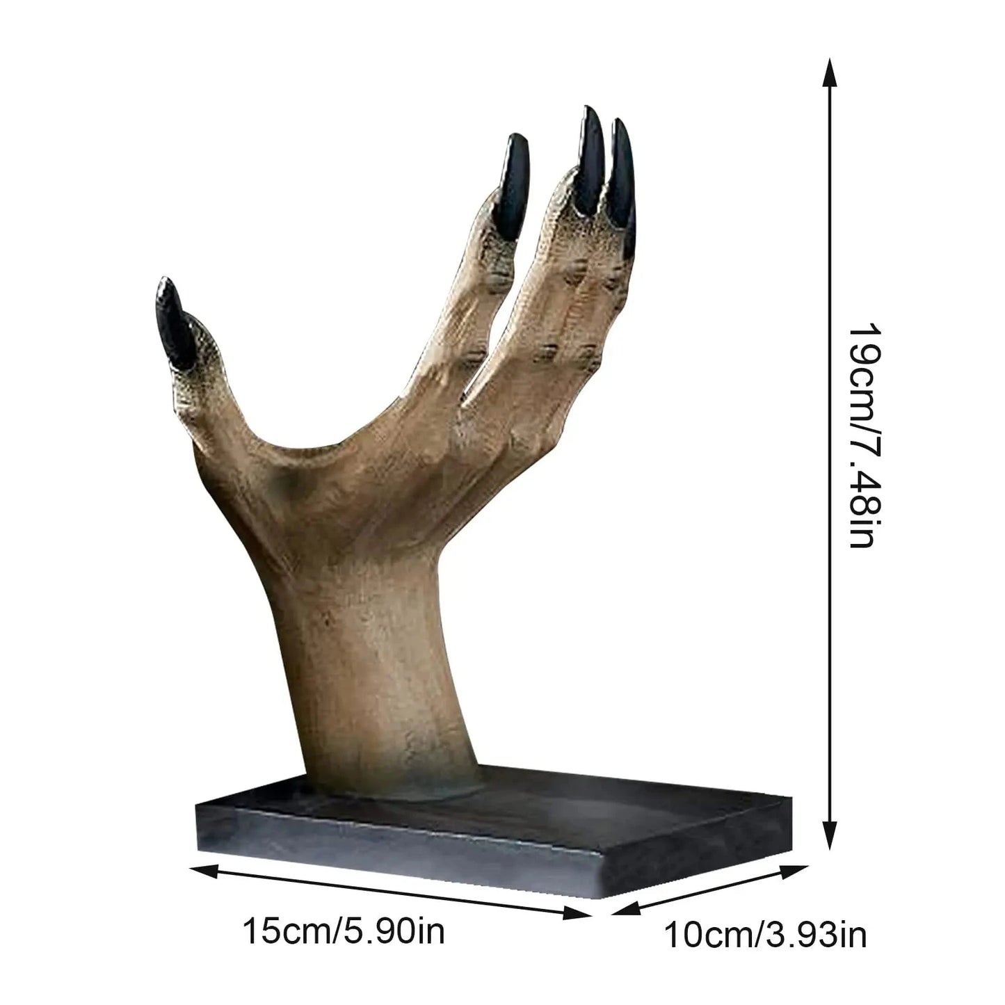 Halloween Bookends Decor Gothic Home Decor Bookends Shelves Unique Scary Monster Hand Book Ends Spooky Halloween Room Decor Good Vibrations