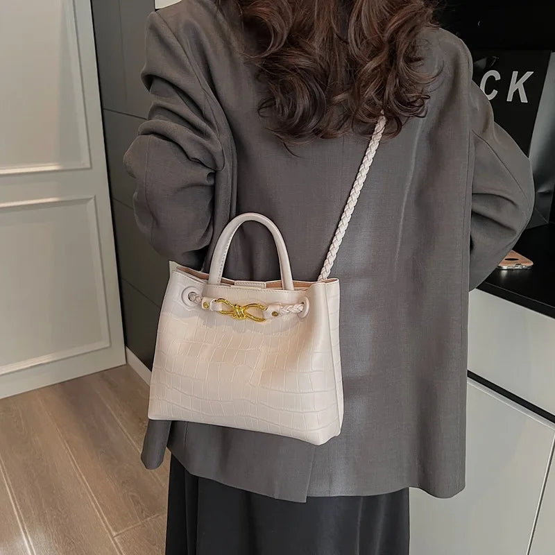 2025 Spring Designer-Inspired Small Square Bag Minimalist Luxury Leather Shoulder Crossbody Purse for Women Good Vibrations