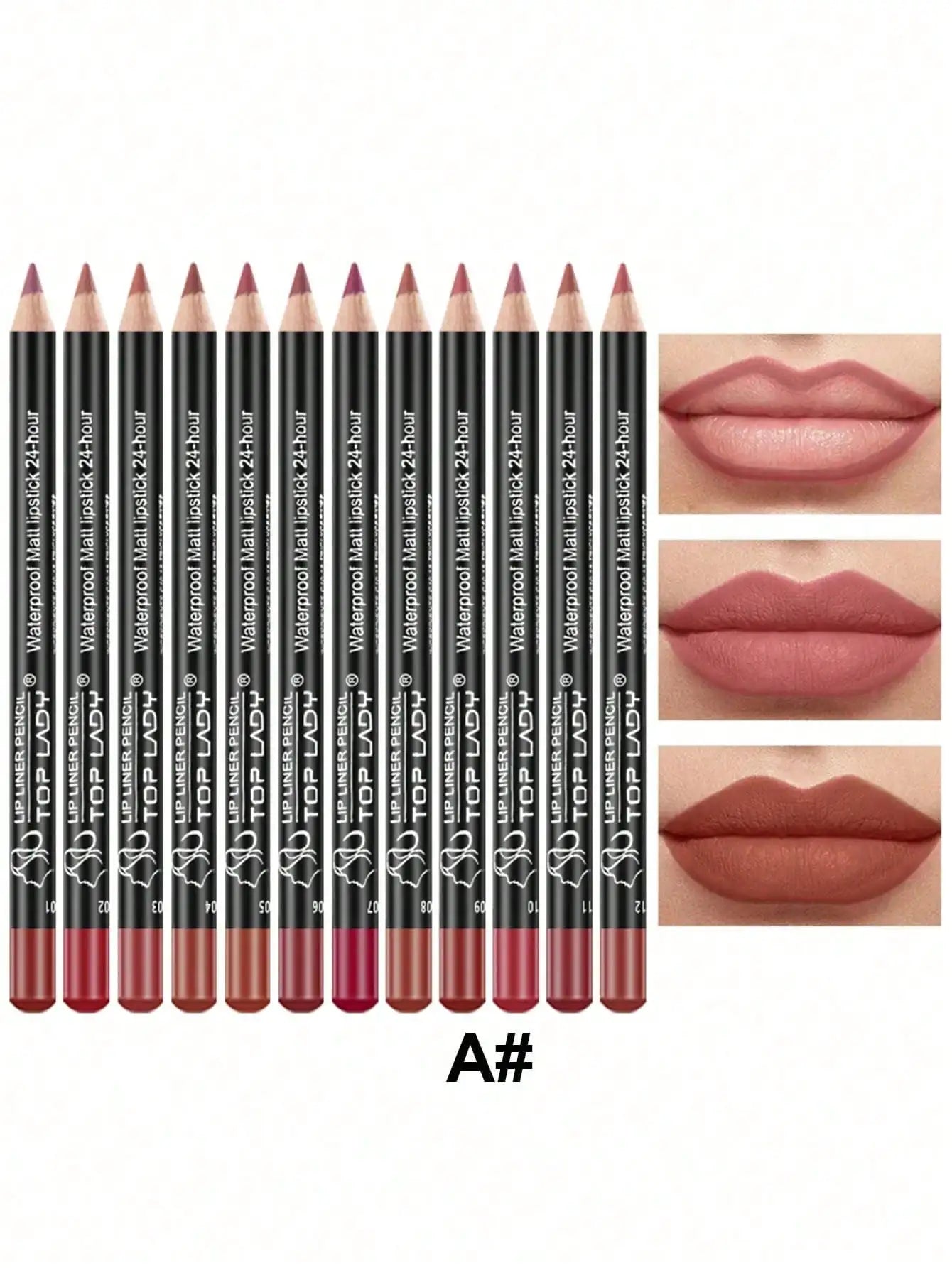 12pcs Lip Liner Pen 12 Colors Professional Lip Liner Pencil and Matte Lip Non-stick Cup Nude Lipstick Pencil SET Good Vibrations