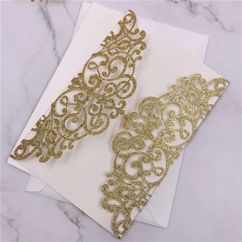 10Pcs Wedding Invitations Cards Tags Vintage Wedding Bridal Shower Engagement Sweet Birthday Gift Greeting Card Party Supplies Good Vibrations
