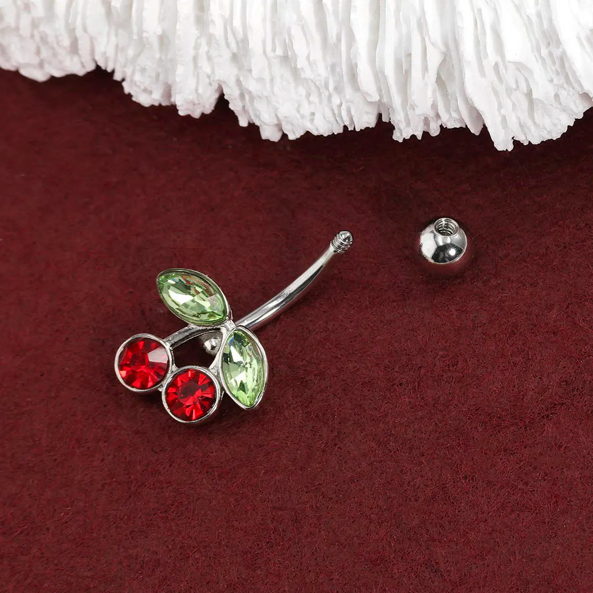 3pcs/Set Stainless Steel Color Cubic Zirconia Navel Rings Round Butterfly Heart Cherry Shapes Fashion Body Piercing Jewelry Good Vibrations Adult Super Store