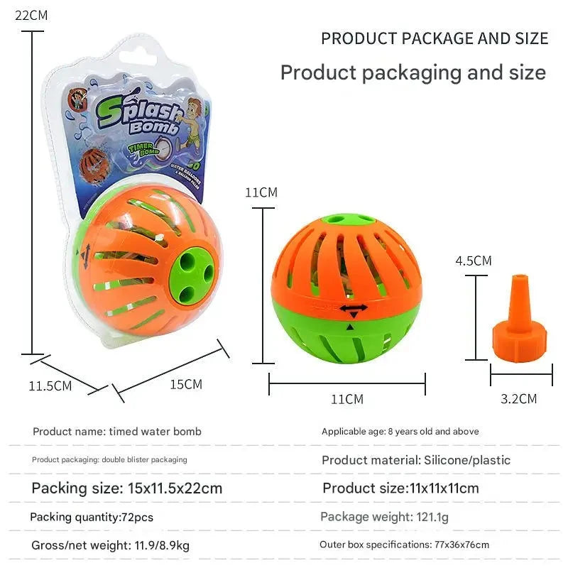 Slow Soak Timer Water Bombs 30 Pack Soft Splash Balloons for Kids Pool Party Outdoor Water Games Good Vibrations