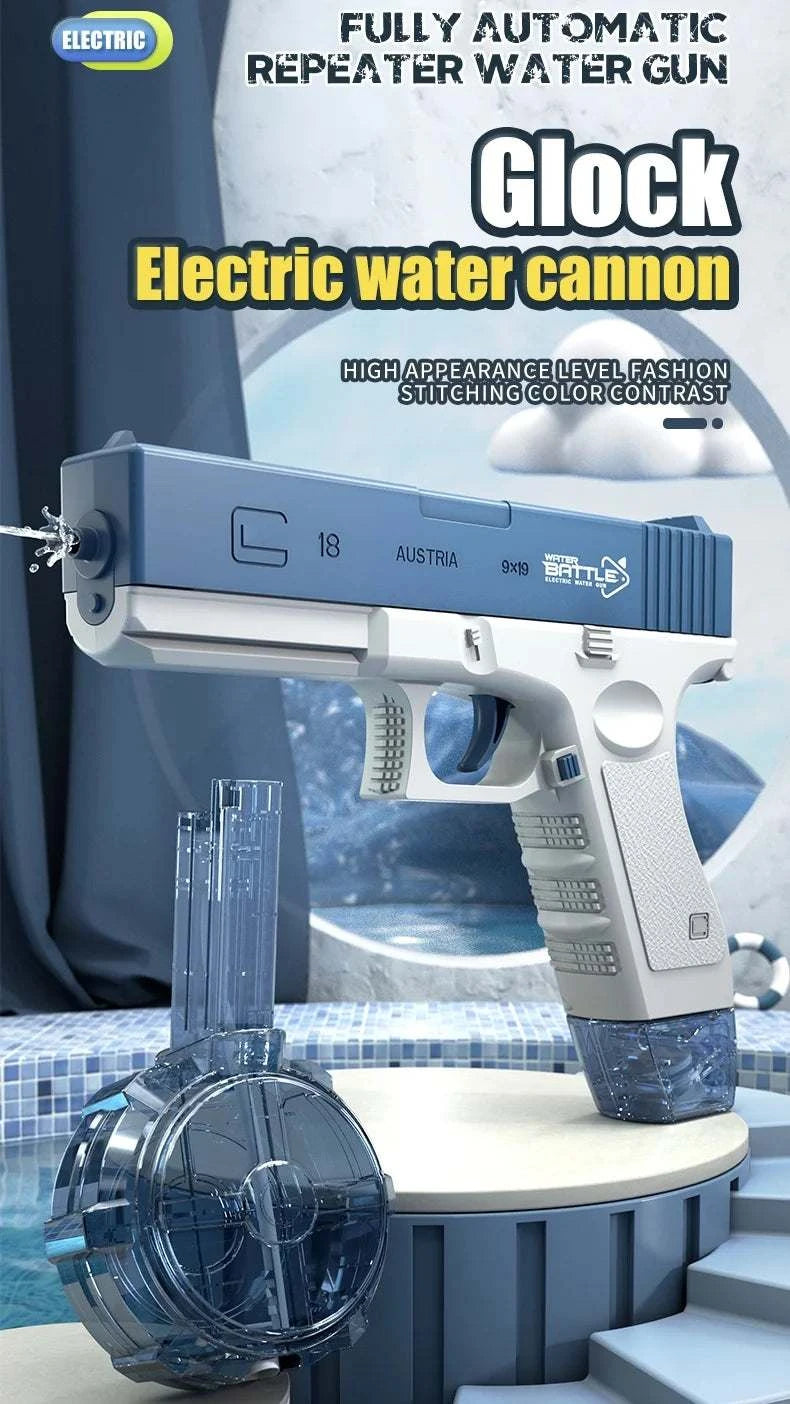Electric Water Gun Rechargeable Automatic & Manual Spray Gun Capacity Range Up to 32 FT Range for Adults & Kids Good Vibrations