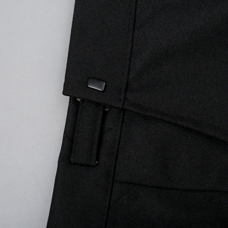 Mens Tuxedo Tailcoat Formal Dress Suits Swallow Tail Coat Navy Blue Male Jacket and Pants Party Wedding Dance Magic Performance Good Vibrations