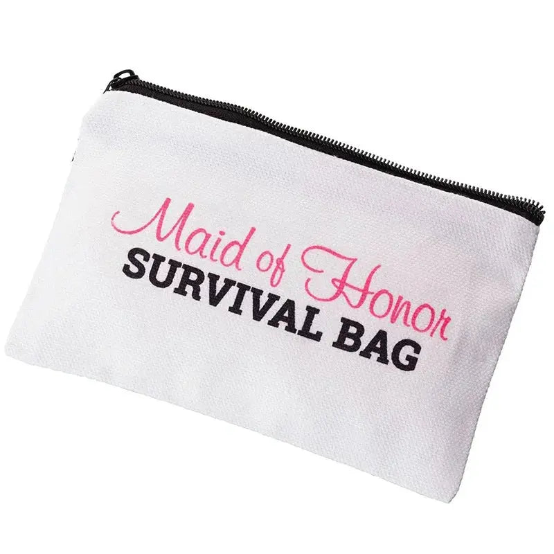 Bride to be Bridesmaid Maid of Honor Wedding Day Bachelorette hen Party Bridal Shower engagement Emergency Survival kit Bag Good Vibrations