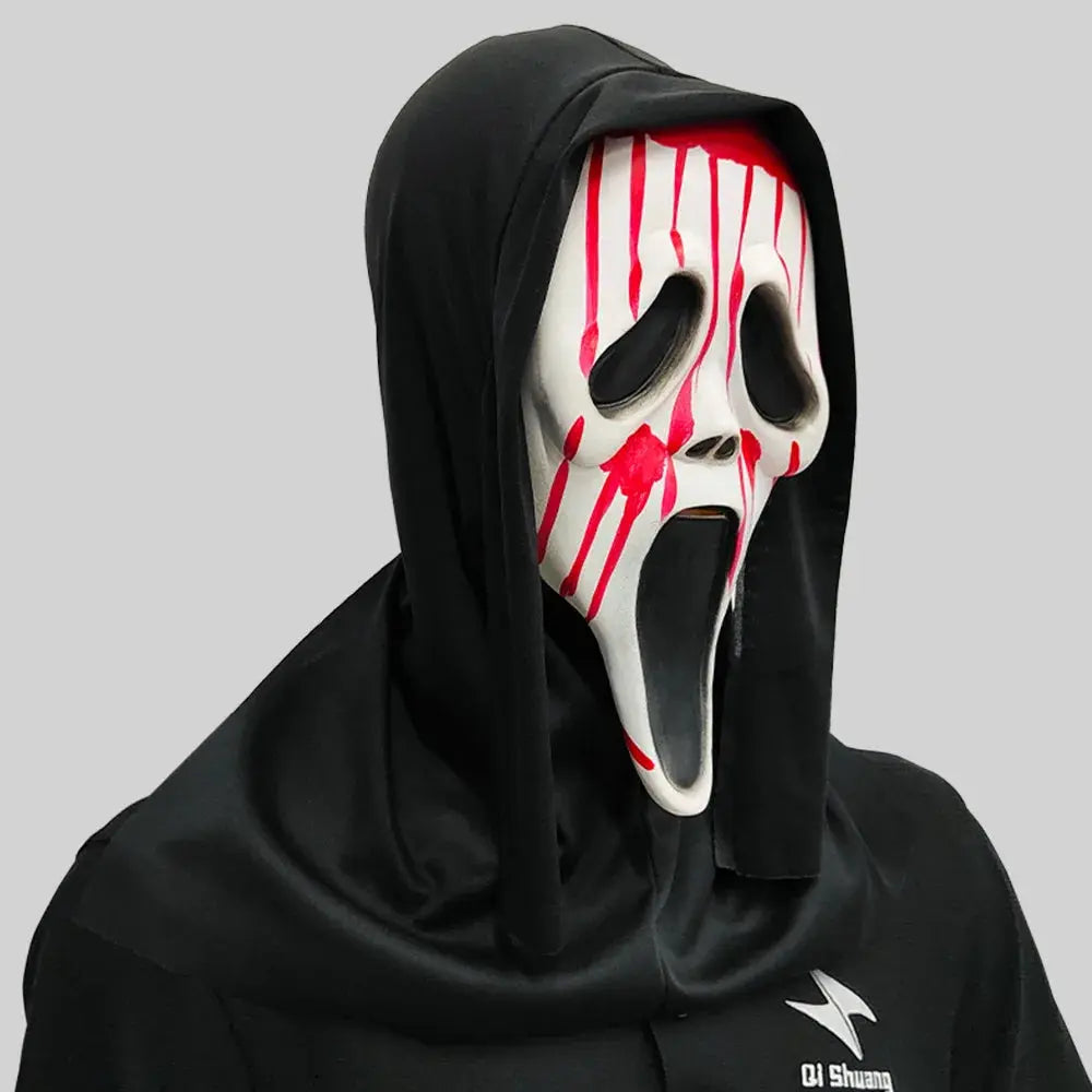 Screaming, Terrifying, Bloody Headset, Makeup Ball, Skull, Ghost Face Mask, Halloween Party, Mock Prop Good Vibrations