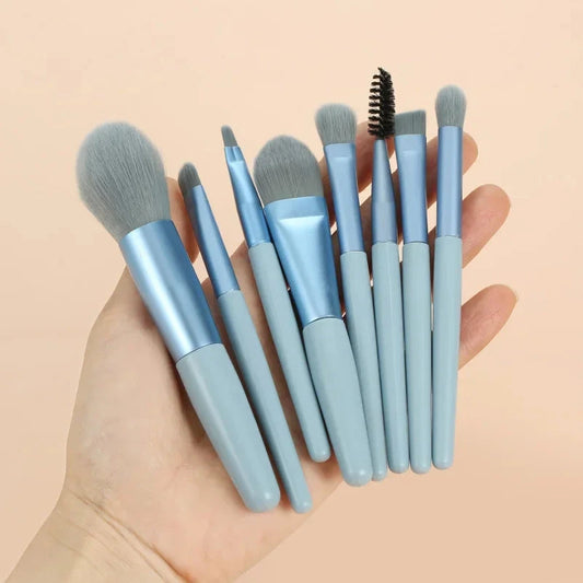 8Pcs Professional Makeup Brushes Set Cosmetic Powder Eye Shadow Foundation Blush Blending Concealer Beauty Make Up Tool Brushes Good Vibrations