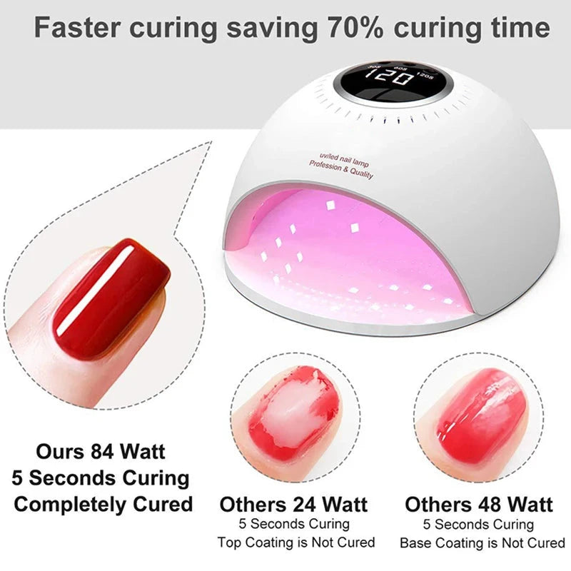 Red Light Nail Lamp Quick Drying Gel Polish With 30/60/120s Timer Auto Sensor Nail Art Machine For Salon Good Vibrations