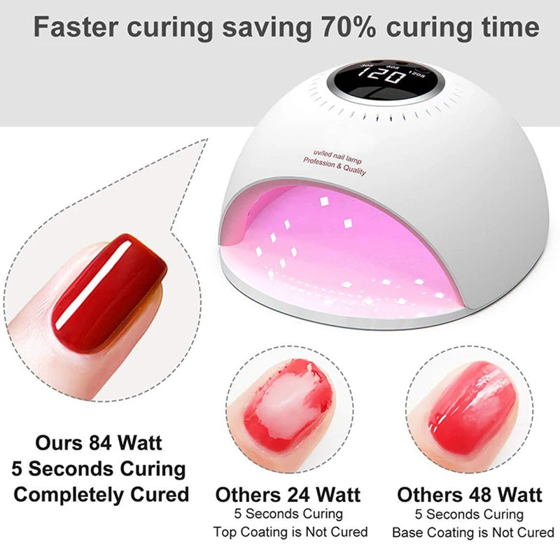 Red Light Nail Lamp Quick Drying Gel Polish With 30/60/120s Timer Auto Sensor Nail Art Machine For Salon Good Vibrations