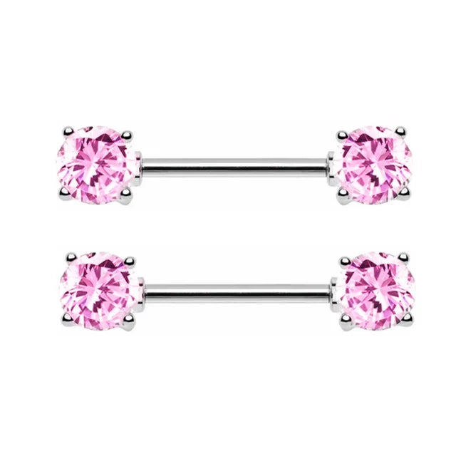 Pink Heart Nipple Piercing Barbell Set Shiny Crystal Nipple Rings Bulk For Women Flower Nippel Jewelry Pack Piercing Teton Lots Good Vibrations Adult Super Store