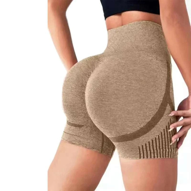 Women Yoga Shorts High Waist Workout Shorts Fitness Yoga Lift Butt Fitness Ladies Yoga Gym Running Short Pants Sportswear Good Vibrations