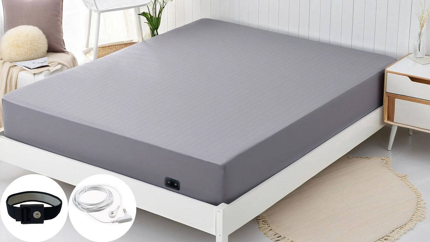 Earthing Fitted Bed Sheets Conductive Silver Fiber Grounded Bedsheet Anti-ESD Radiation Proof Release Electrostatic Good Vibrations