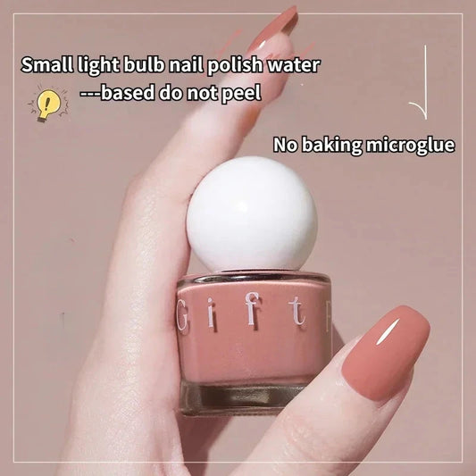 Nail Polish No Bake Quick Dry Lasting Non-peeling Nail Polish No Smell Summer White Light Bulb Nutrition Foot Nails Art Tools Good Vibrations