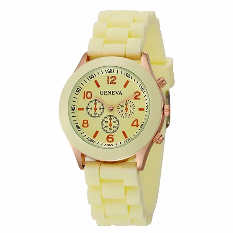 Women Watches 2025 New Fashion Luxury Brand Women's Watch Silicone Strap Quartz Wrist Watch For Female Relogio Feminino Zegarki Good Vibrations
