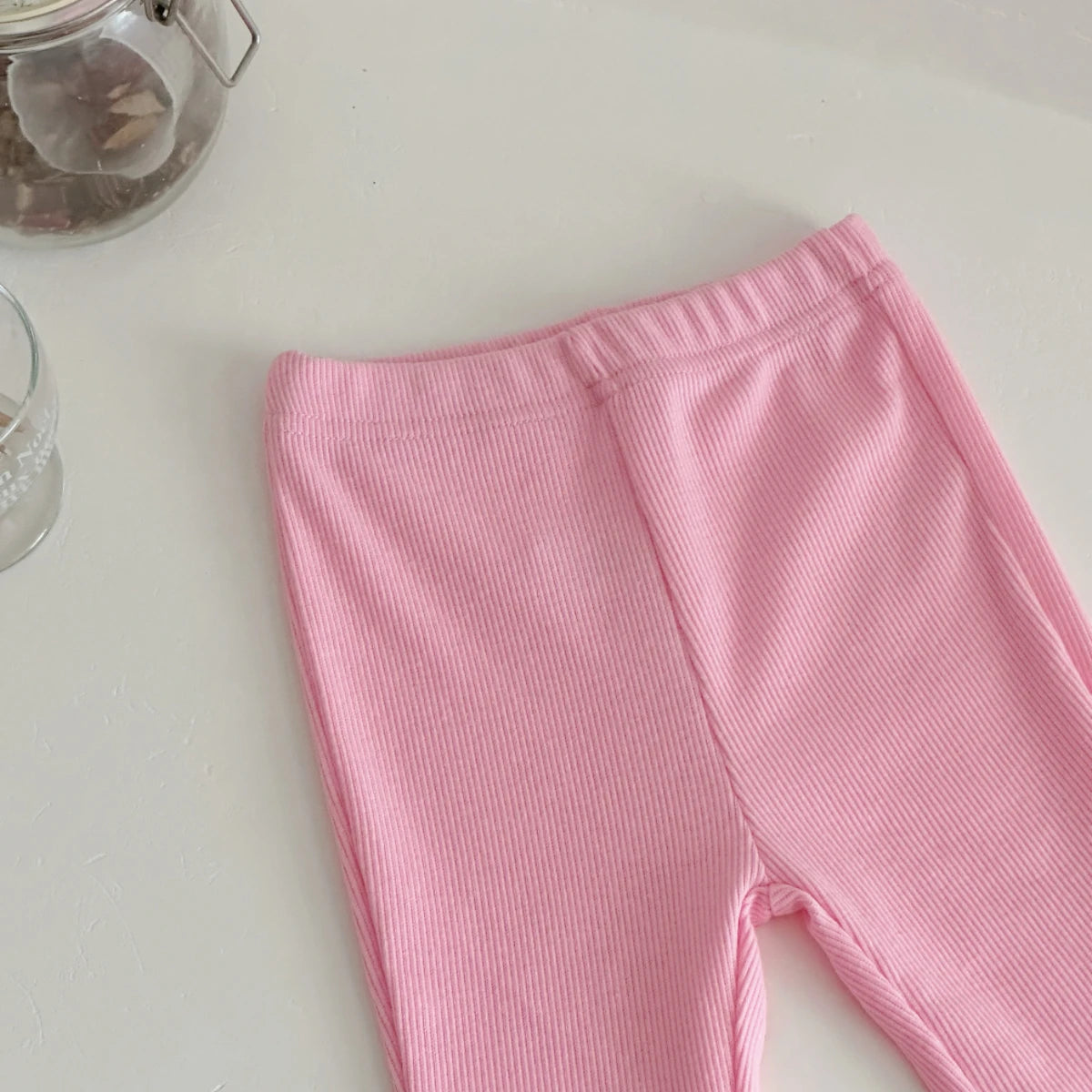 2025 Spring Autumn New Kids Cute Bowknot Long Sleeved Outfit Set Baby Boy Girl Cartoon Casual Tracksuit Pink Flared Pants Suit Good Vibrations