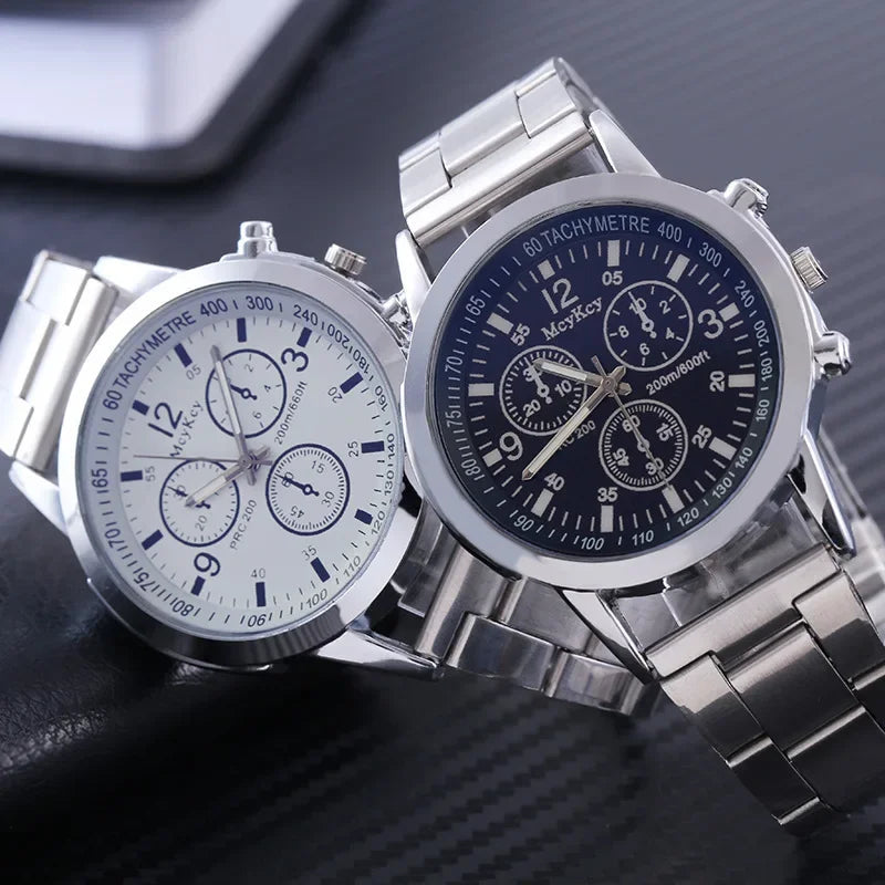 New Men Watches Luxury Band Round Watch Fashion Blu-ray Roman Watch for Man Relojes Para Hombre שעון ספורט Часы Мужские Наручные Good Vibrations