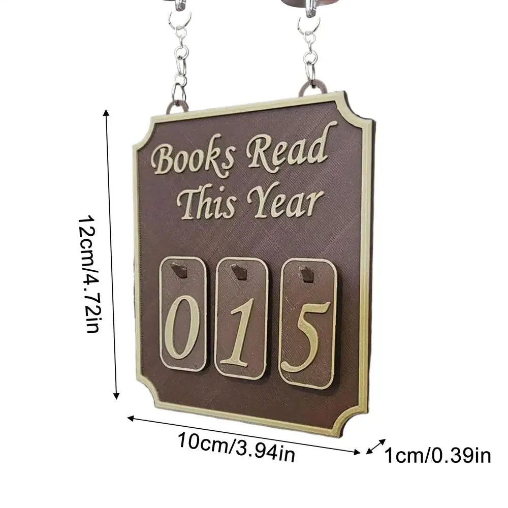 Book Decor for Shelf Bookshelf Counter Bookish Reader Bookworm Track Yearly Reading for Classroom Librarian Women Men Good Vibrations