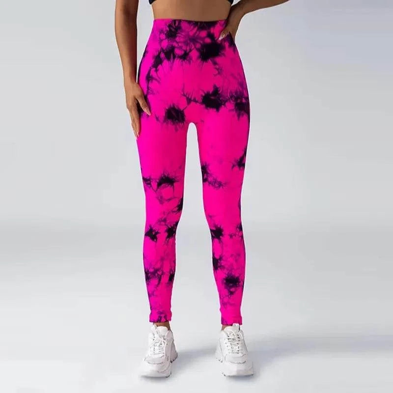 Women Yoga Pants Sport Leggings Seamless High Waist Push Up Woman Tights Fitness Workout Leggins Gym Clothing Good Vibrations