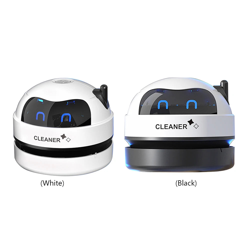 Desktop Vacuum Cleaner with Nozzle & Cleaning Brush USB Charging Mini Desk Dust Vaccum Cleaner Good Gift For Kid Student Ofiice Good Vibrations