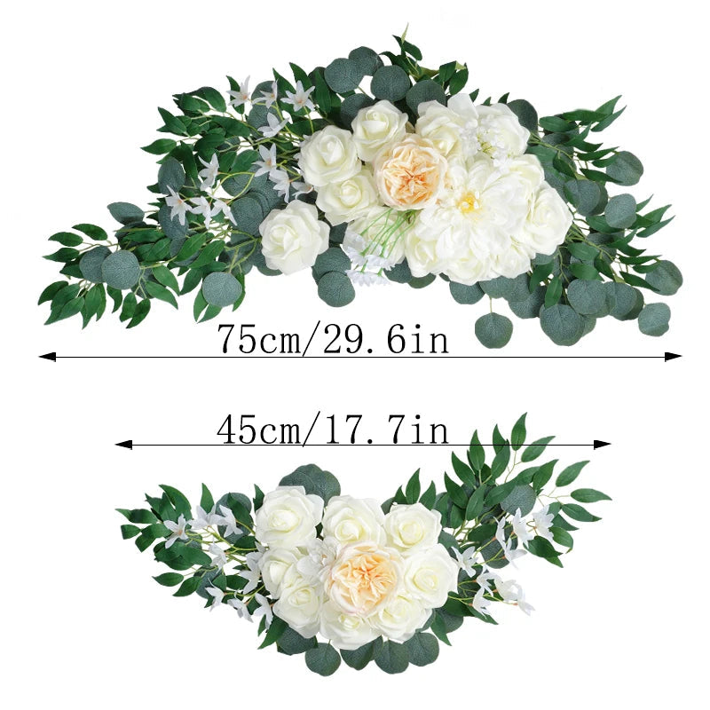 Artificial Flower Wedding Arch Door Frieze Decoration Bohemian Large Flower Pendant Wedding Ceremony Christmas Door Floral Decor Good Vibrations
