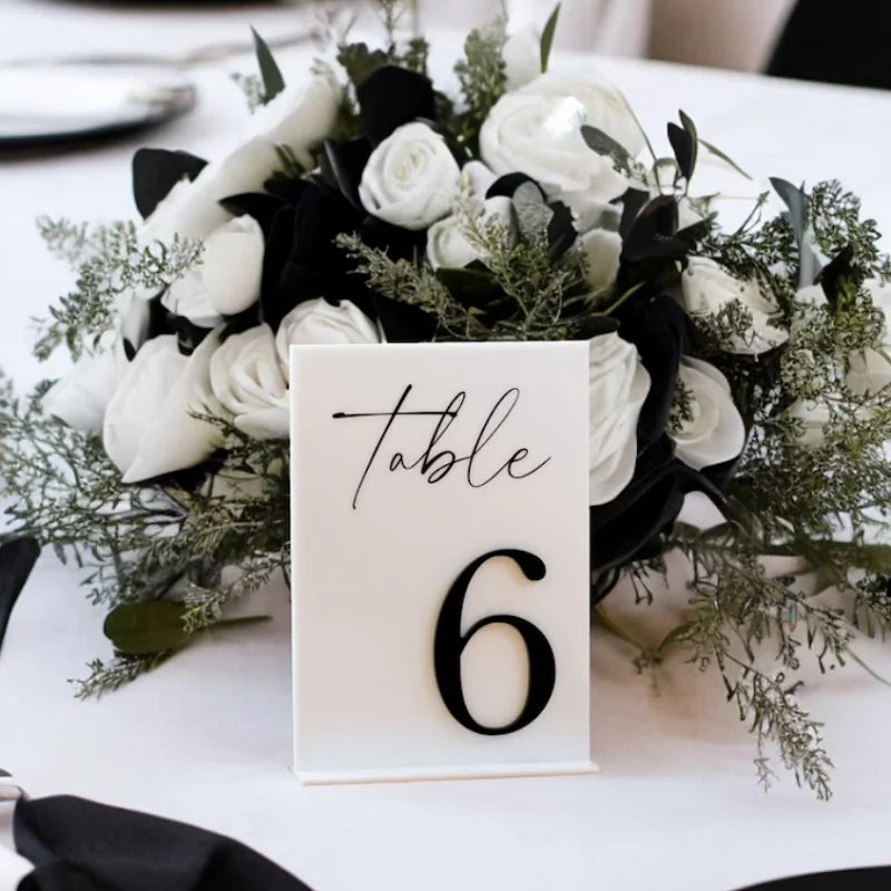 Acrylic Table Numbers White Arched Wedding Table Number Custom Acrylic Wedding Table Numbers Wedding Table Decor Wedding Signage Good Vibrations