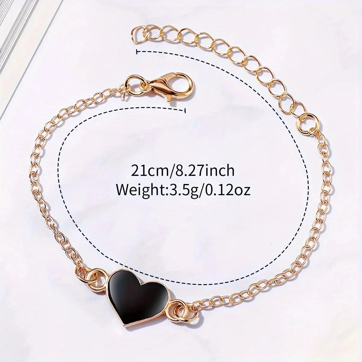 2PCS/Set Fashion Rhinestone Women's Quartz Watch Analog PU Leather Band Wrist Watches Heart Bracelet Good Vibrations