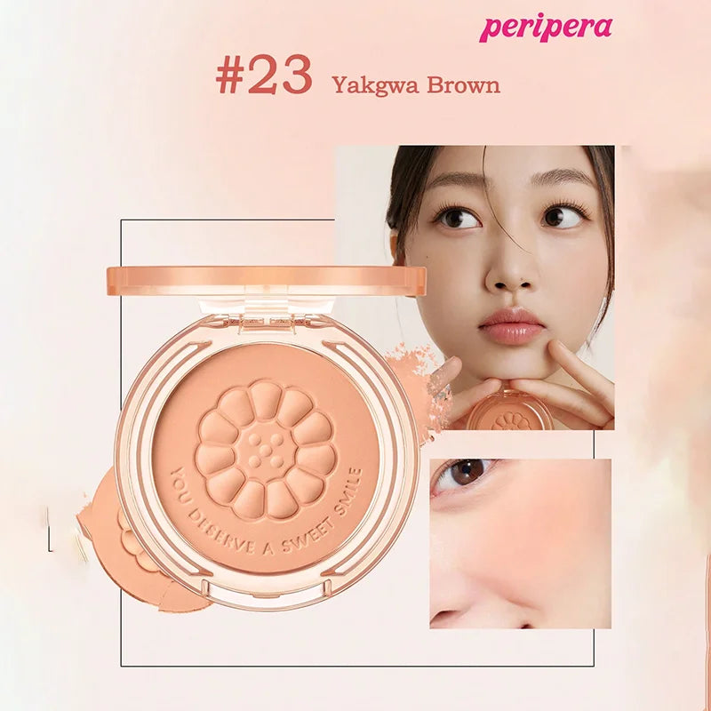 Single Color Blush Palette, Matte Fine Powder Cheek Blush, Non-Cakey, Long-Lasting, Nude Makeup, K-Beauty Cosmetic Good Vibrations