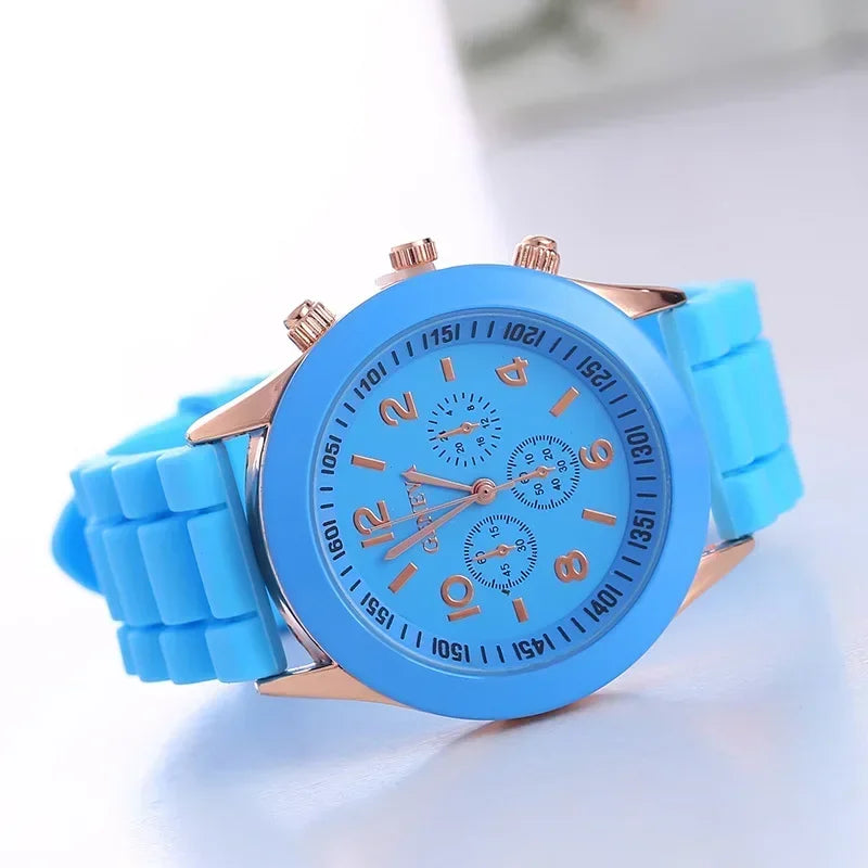 Women Watches 2025 New Fashion Luxury Brand Women's Watch Silicone Strap Quartz Wrist Watch For Female Relogio Feminino Zegarki Good Vibrations