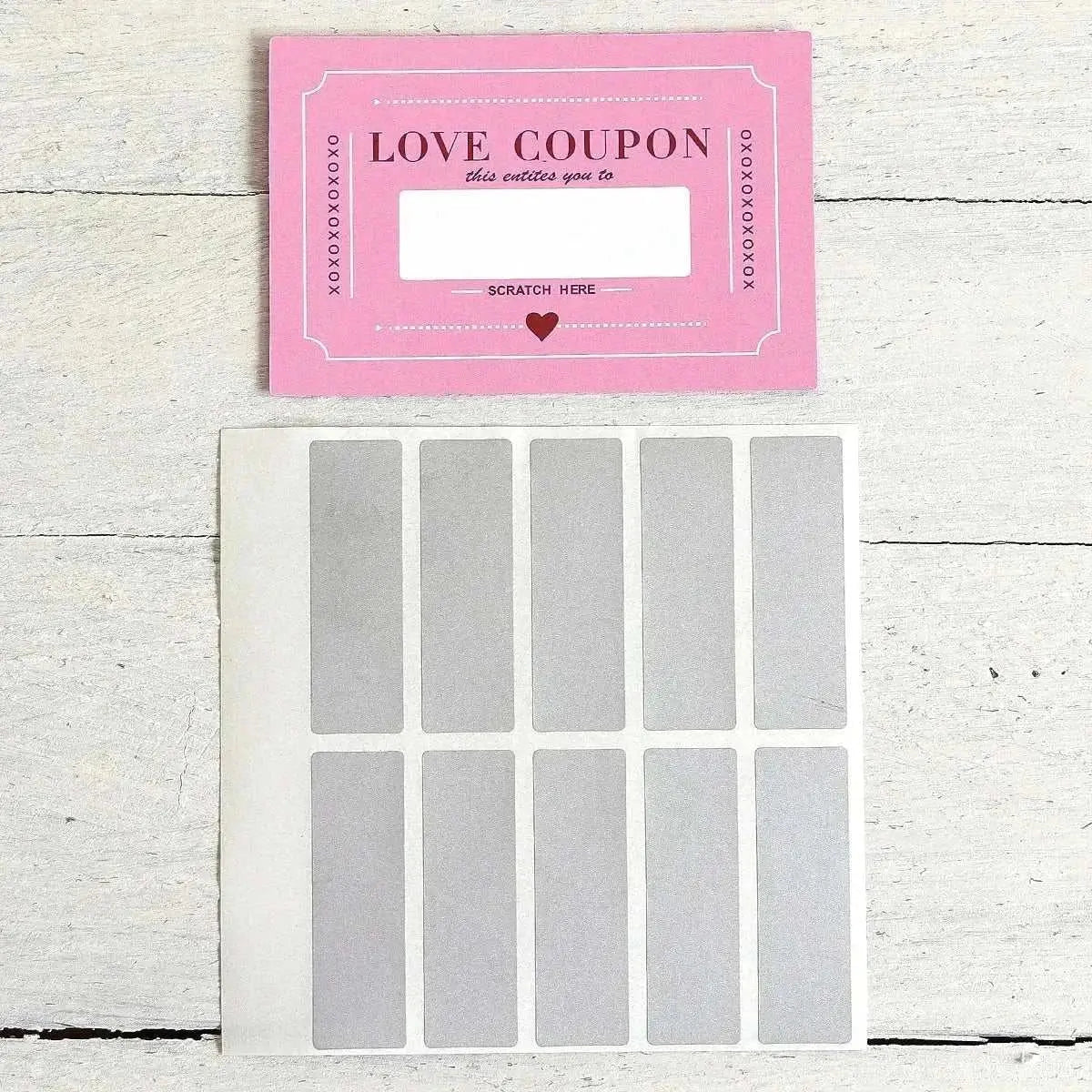 Scratch-Off Love Coupons 10 Pieces DIY Valentine GOOD Vibrations