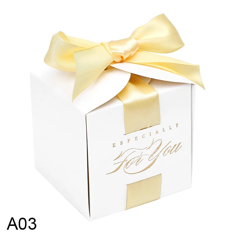 10Pcs Wedding Favors Gifts Box Souvenirs Gifts Boxes With Ribbon Candy Box Christening Baby Shower Birthday Event Party Supplies Good Vibrations